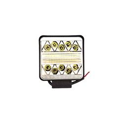 FARO LED CUADRADO 22LED BLANCO 12 COLOR ESTROBO