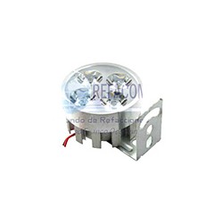 FARO MOTO REDONDO 4/3W CARCASA PLATA 5.5CM