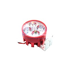 FARO MOTO REDONDO 4/3W CARCASA ROJA 5.5CM