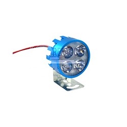 FARO MOTO REDONDO 4/3W CARCAZA AZUL 5.5CM