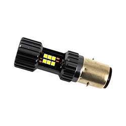FOCO LED ALUMINIO P/MOTO BA20D 12V 10W 1500LM