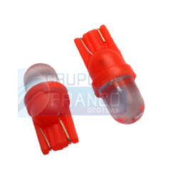 FOCO LED DE PELLIZCO T10/T13 12V LUZ ROJA