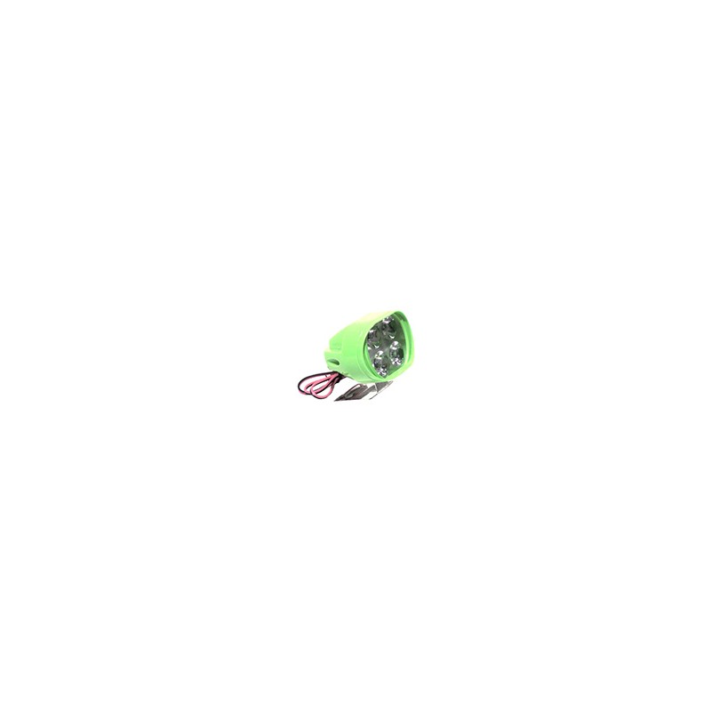 FOCO LED LUZ LEJANA/CERCANA ESTROBO CASCARA VERDE