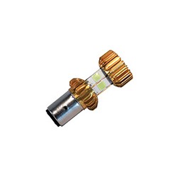 FOCO LED MOTO 2 PTAS CASCARA ORO LUZ BLANCO