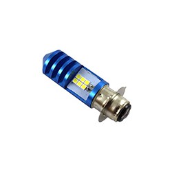 FOCO LED MOTO 2 PUNTOS CASCARA AZUL LUZ BLANCO