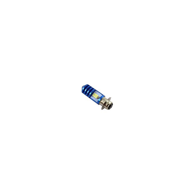 FOCO LED MOTO 2 PUNTOS CASCARA AZUL LUZ BLANCO