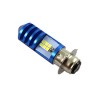 FOCO LED MOTO 2 PUNTOS CASCARA AZUL LUZ BLANCO