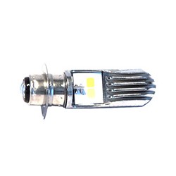 FOCO LED MOTO 2 PUNTOS CASCARA PLATA LUZ BICOLOR