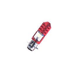 FOCO LED MOTO 2 PUNTOS CASCARA ROJA LUZ BLANCO