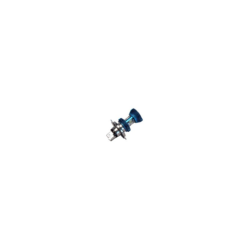 FOCO LED MOTO H4 CASCARA AZUL LUA BLANCO