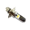 FOCO LED MOTO H4 CASCARA PLATA LUZ BICOLOR