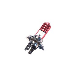 FOCO LED MOTO H4 CASCARA ROJA LUZ BLANCO