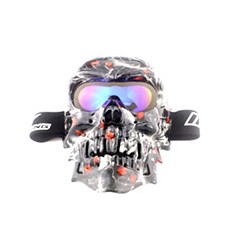 GOOGLES P/MOTO DIABLO FULL IR-850/13 LENTE ROJO