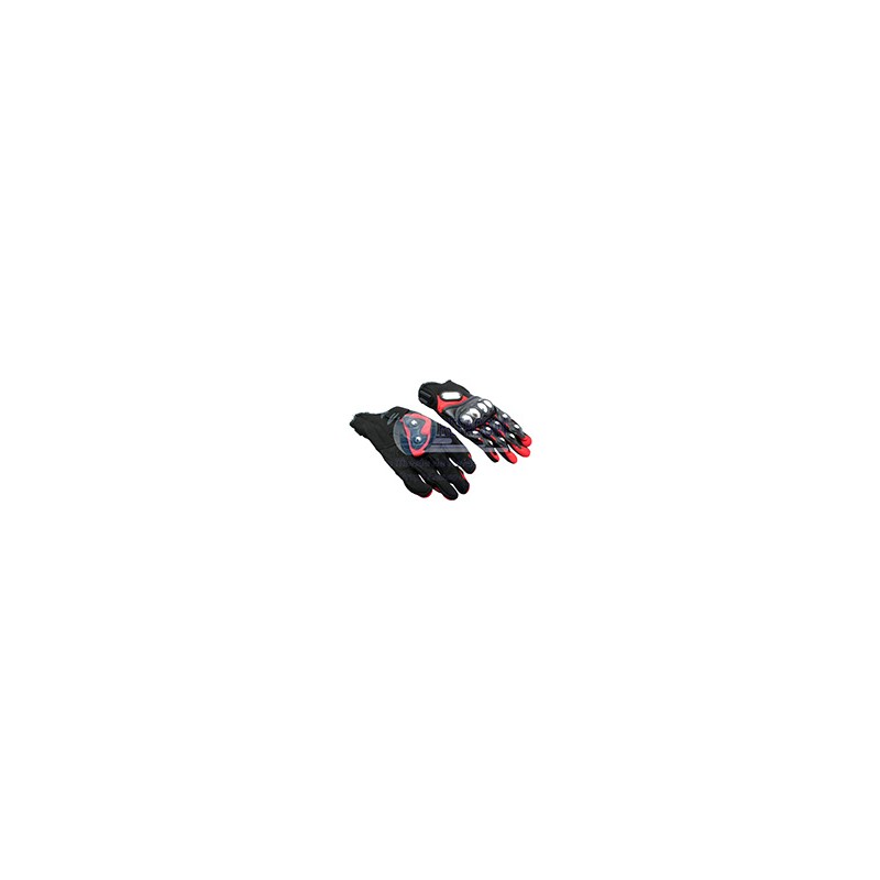 GUANTE P/MOTOCICLISTA IRON RACING ACERO ROJO M