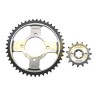 KIT ENGRANE ACERO #1045 MASUDA 428-45T/15T YBR125