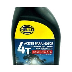 ACEITE MINERAL HELLA MOTO 4T 20W-50 SL 1L