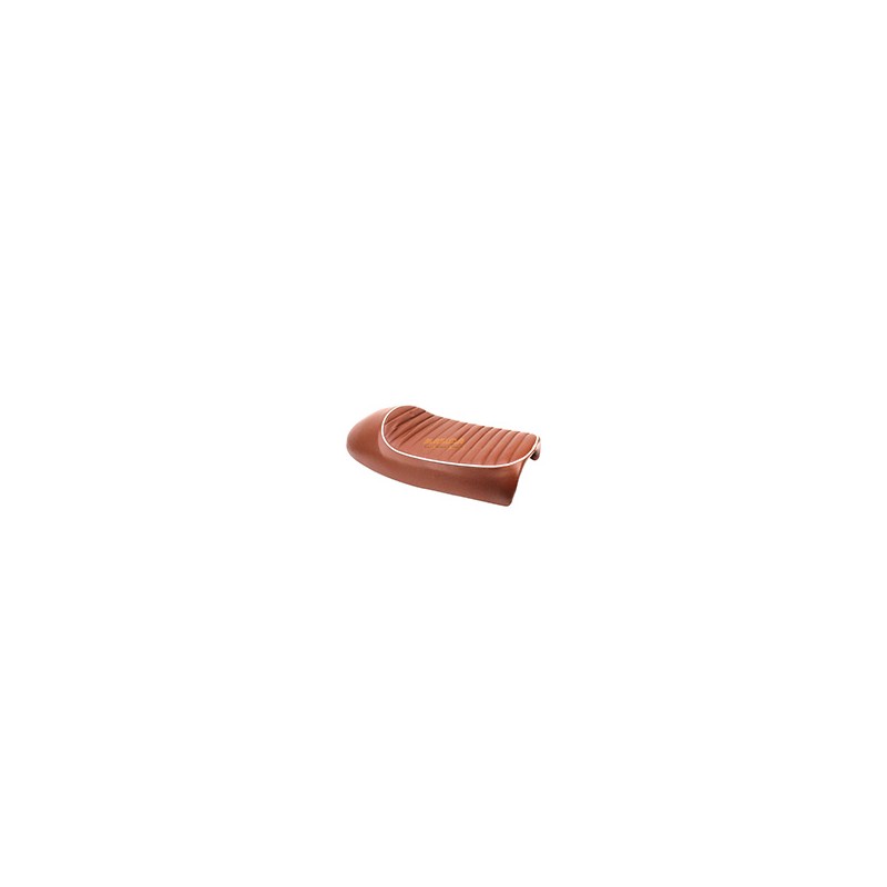 ASIENTO MOTO COMPLETO CAFE LIGERO BORDE BCO FT125