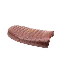 ASIENTO MOTO COMPLETO TRADIC. FLOR MARRON FT125