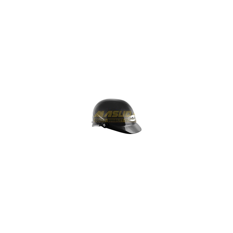 CASCO 1/2 CACHUCHA ABS CALIDAD ISO NEGRO BRILLO