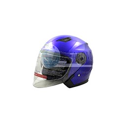 CASCO 3/4 DOBLE MICA MOD. EUROPEO AZUL M