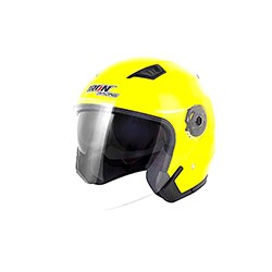 CASCO 3/4 DOBLE MICA MOD. EUROPEO NEON AMARILLO M