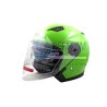 CASCO 3/4 DOBLE MICA MOD. EUROPEO NEON VERDE L