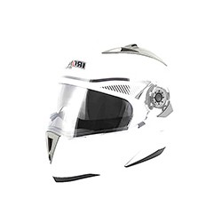 CASCO ABATIBLE DOBLE MICA BLANCO (S)