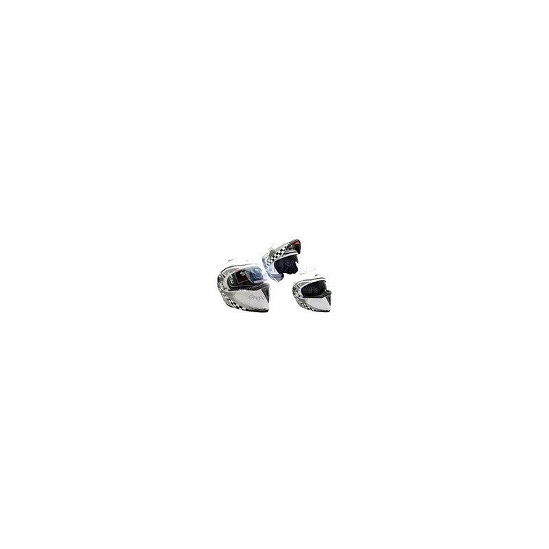 CASCO ABATIBLE DOBLE MICA BLANCO COMP. (M)
