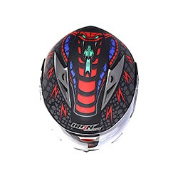 CASCO ABATIBLE IR105 DOT COBRA ROJA MATE M