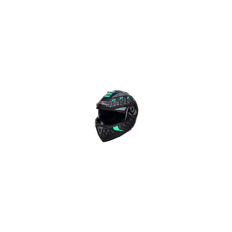 CASCO ABATIBLE IR105 DOT COBRA VERDE MATE XL