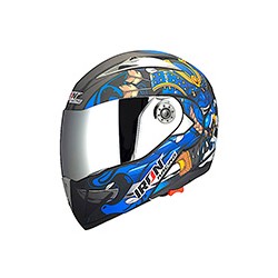 CASCO ABATIBLE RACING DOBLE MICA AZUL (L)