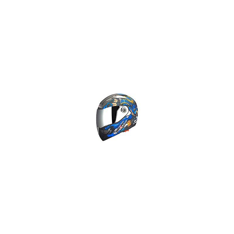 CASCO ABATIBLE RACING DOBLE MICA AZUL (L)