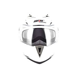 CASCO ABATIBLE RACING DOBLE MICA BLANCO (L)