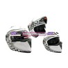 CASCO ABATIBLE RACING DOBLE MICA BLANCO (M)