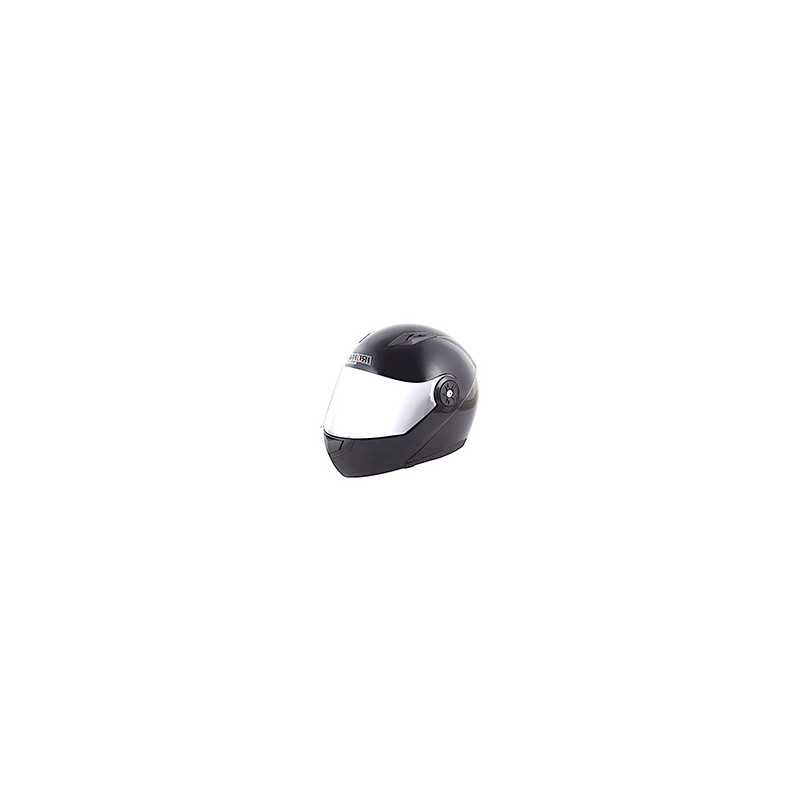 CASCO ABATIBLE RACING DOBLE MICA NEGRO BRILLO (L)