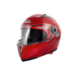 CASCO ABATIBLE RACING DOBLE MICA ROJO (XXL)