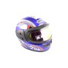 CASCO CERRADO AZUL DOBLE MICA M-L