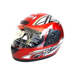 CASCO CERRADO GRAFICO ROJO M-L