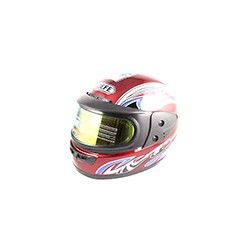 CASCO CERRADO ROJO DOBLE MICA M-L