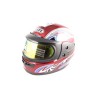 CASCO CERRADO ROJO DOBLE MICA M-L
