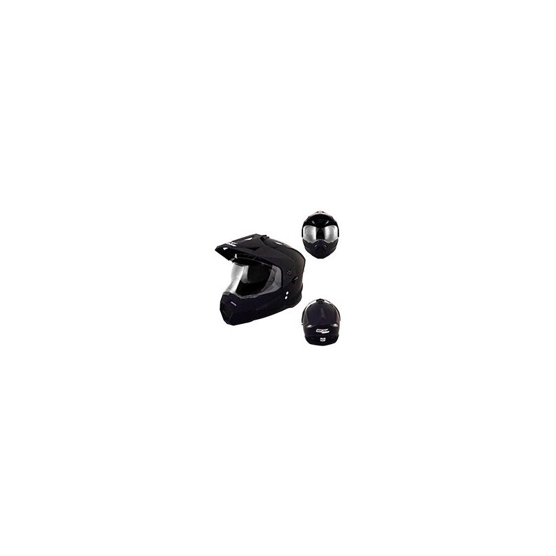 CASCO CROSS IRON RACING IR-92 NEGRO MATE (L)