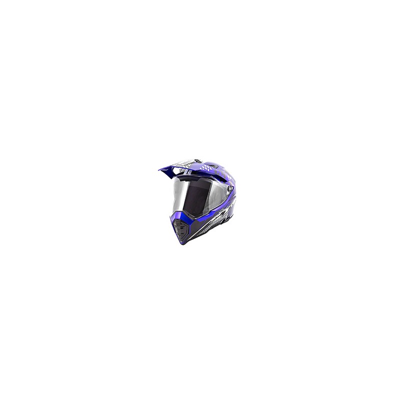CASCO CROSS IRON RACING K22 AZUL (L)
