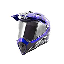 CASCO CROSS IRON RACING K22 AZUL (XL)