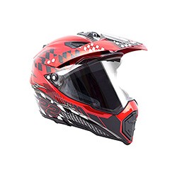 CASCO CROSS IRON RACING K22 ROJO (S)