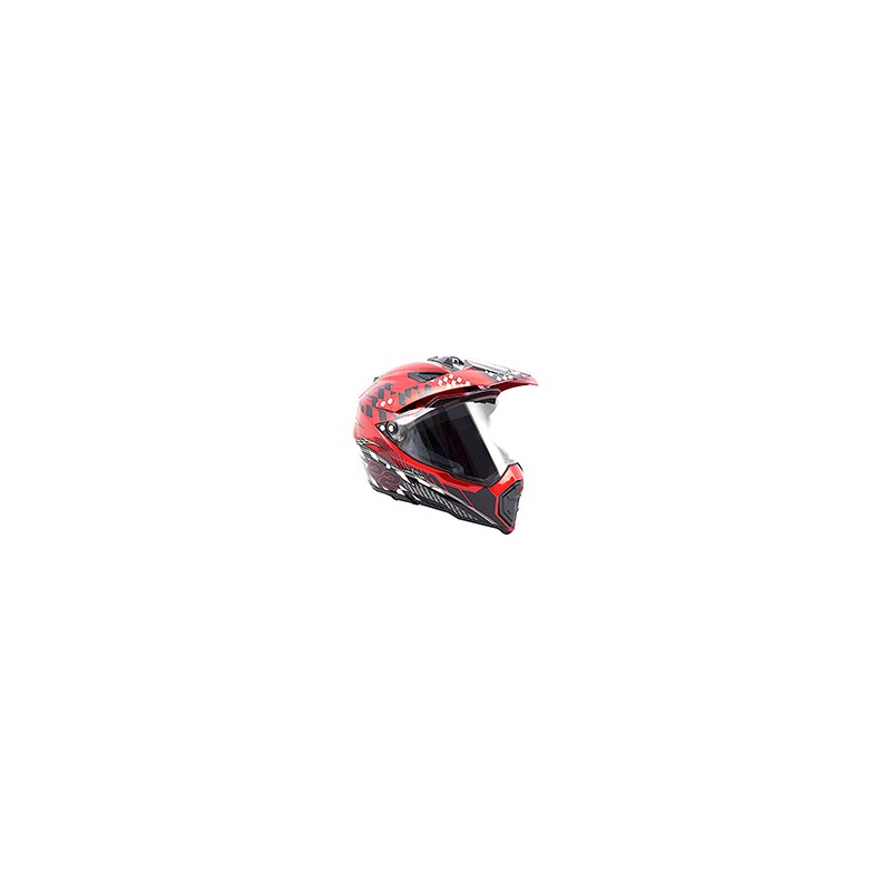 CASCO CROSS IRON RACING K22 ROJO (S)
