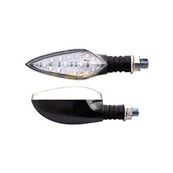 DIRECCIONAL 12V LED’S NEGRO MATE LUZ ROJA