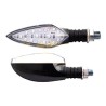 DIRECCIONAL 12V LED’S NEGRO MATE LUZ ROJA JGO