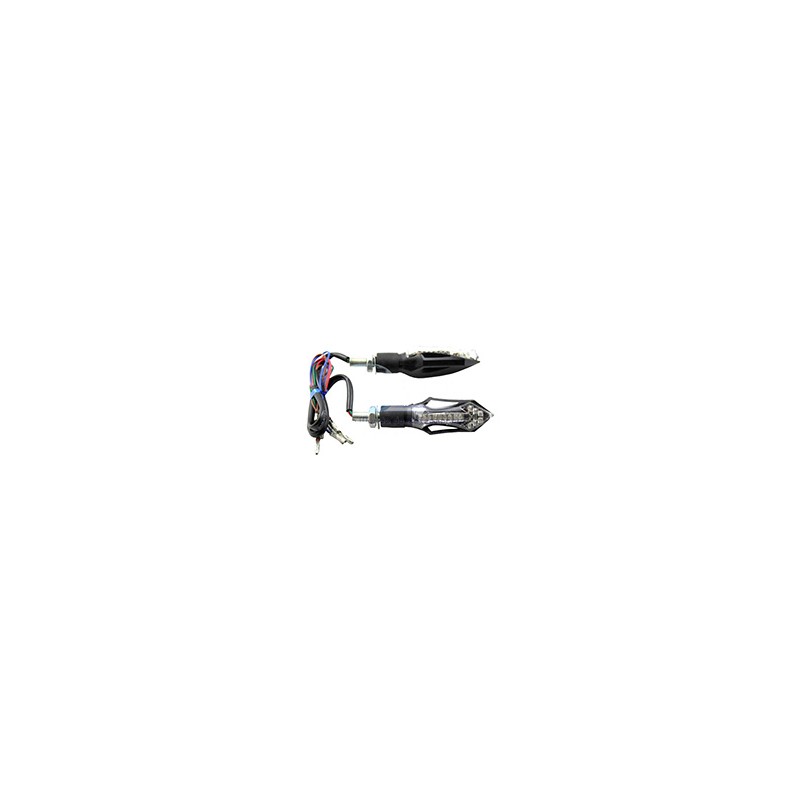 DIRECCIONAL BI 14LED 4CABLES AMARILLO/AZUL JGO