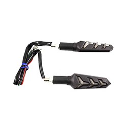 DIRECCIONAL NEGRO LED AMARILLO/AZUL 12V