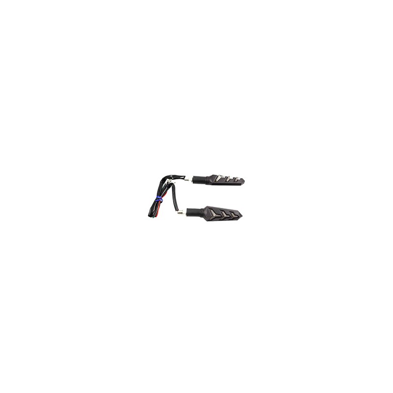 DIRECCIONAL NEGRO LED AMARILLO/AZUL 12V